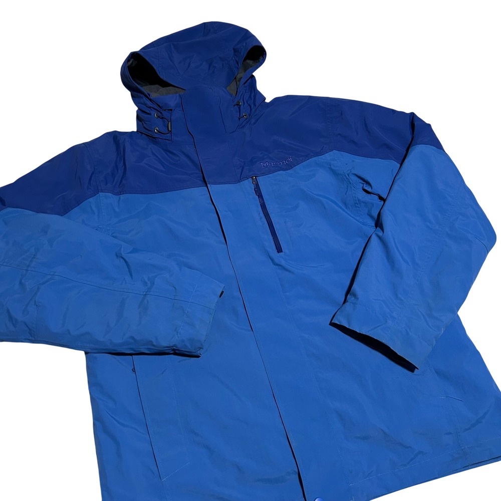 Marmot Ramble 3-in-1 Component Jacket Mens L Blue Waterproof Insulated Puffer